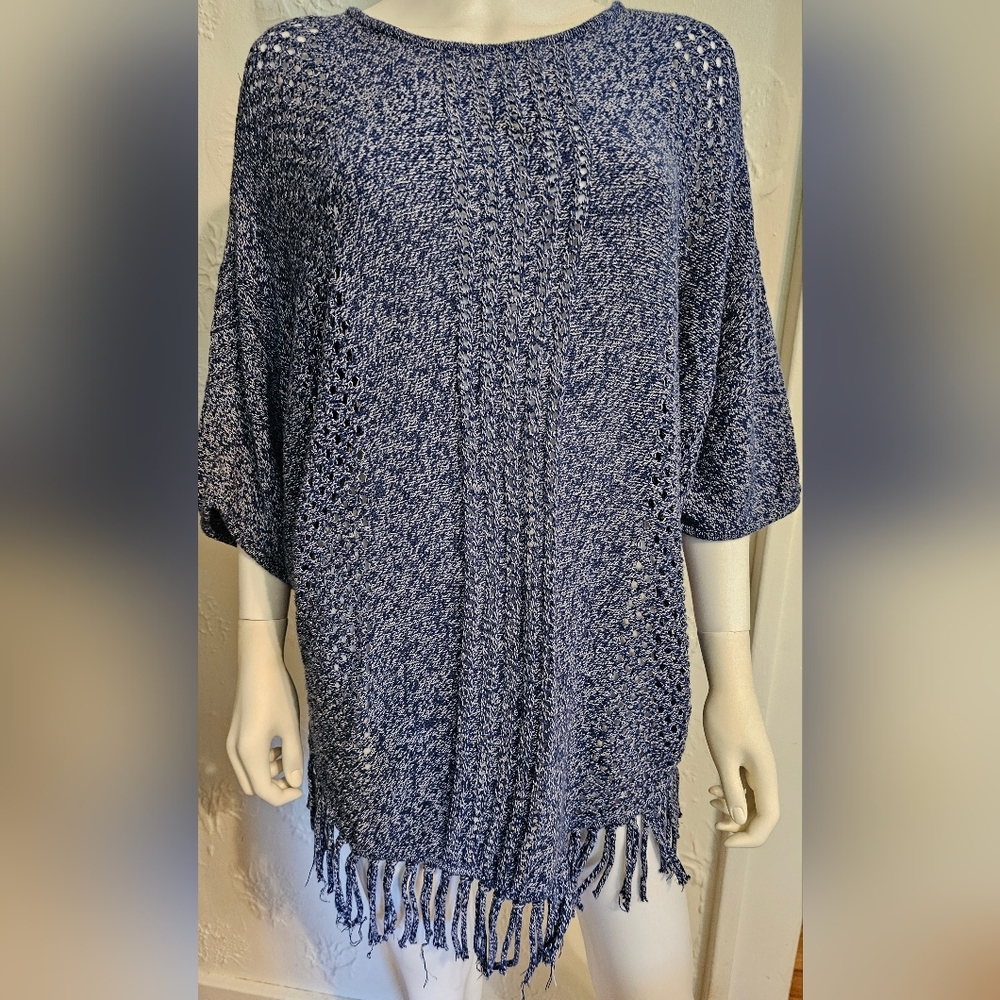 Women's NY Collection Poncho Sweater